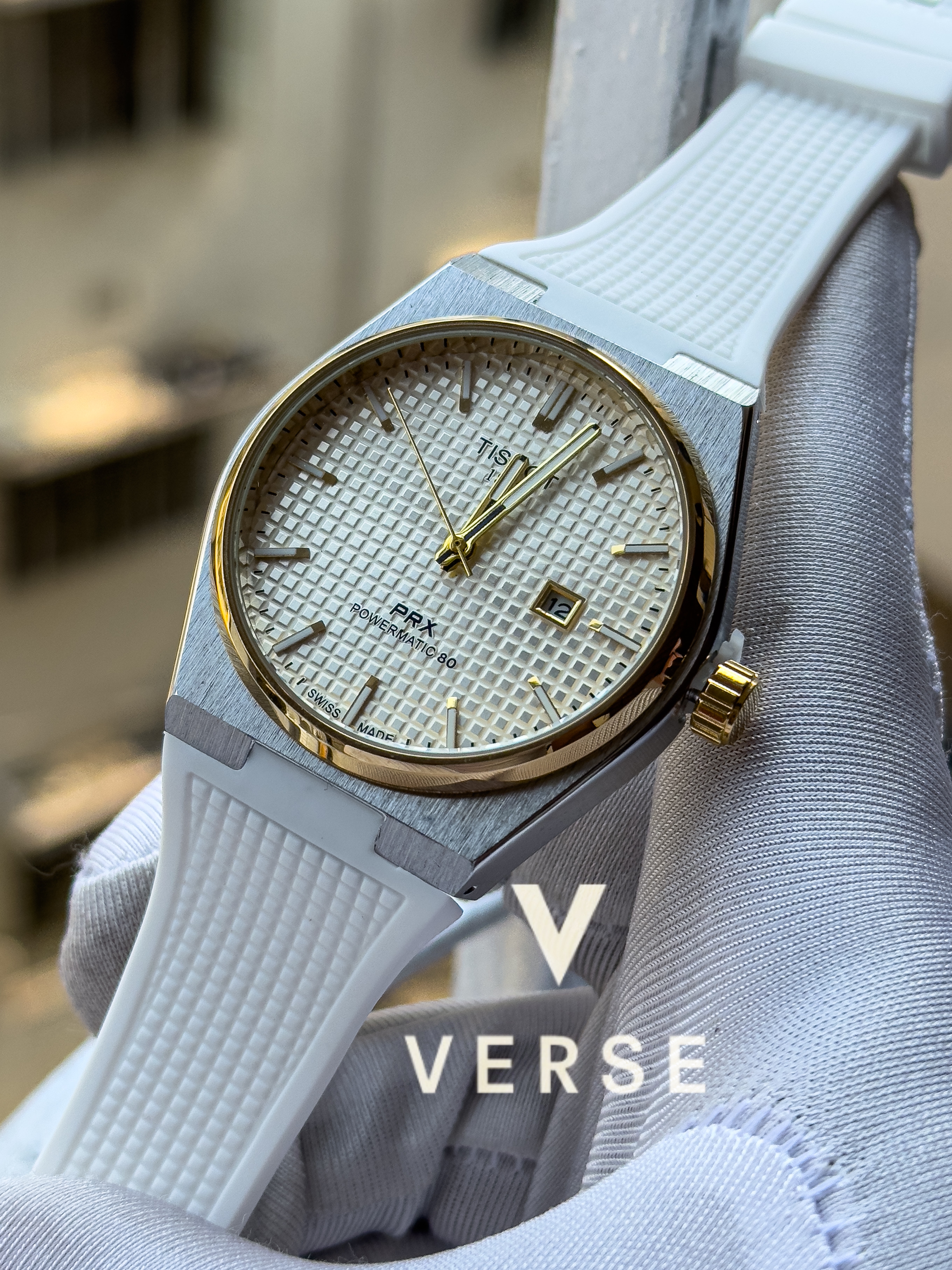 Tissot PRX non chrno white