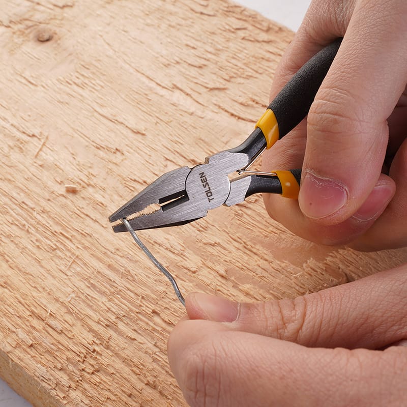 TOLSEN 4.5" Mini Combination Pliers Bi-Dipped Handle Model: 10030_img_4