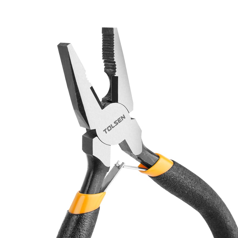 TOLSEN 4.5" Mini Combination Pliers Bi-Dipped Handle Model: 10030_img_1
