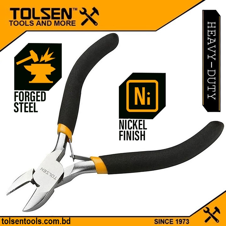 TOLSEN 4.5" Mini Pliers ( Combination | Nose | Cutting ) Bi-Dipped Handle Model: 10030 | 10031 | 10033_img_3
