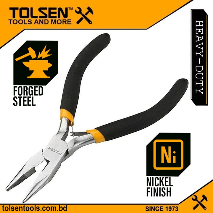 TOLSEN 4.5" Mini Pliers ( Combination | Nose | Cutting ) Bi-Dipped Handle Model: 10030 | 10031 | 10033_img_2
