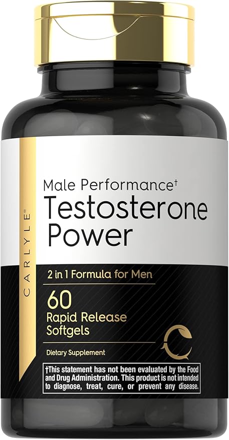 Testosterone Power Male Performance 60 Softgels - Made in USA_img_1