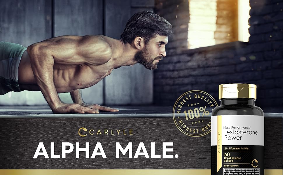 Testosterone Power Male Performance 60 Softgels - Made in USA_img_4