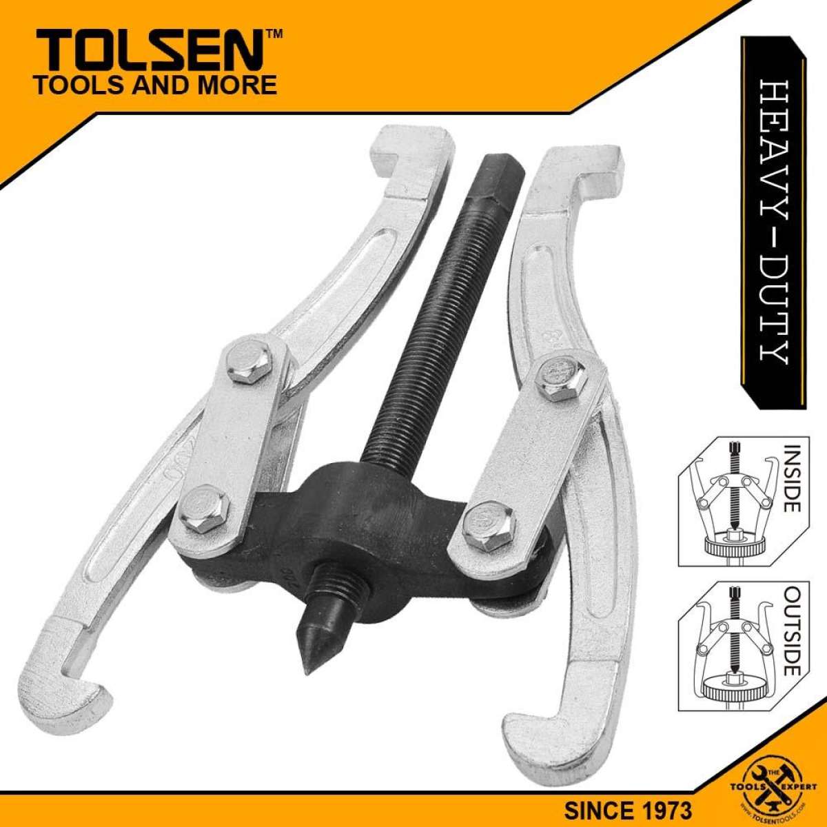 Tolsen 8" 2-Jaw Gear Puller Adjustable (200mm) Model: 65003