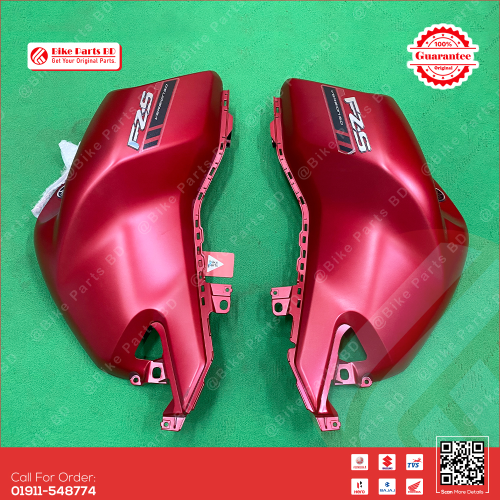 Tanky box (3D-Mat Red) for Yamaha FZS V3 bike._img_1