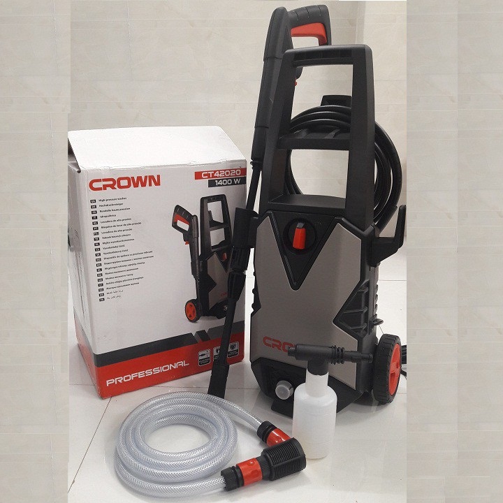 Crown CT42020 ,1400W Professional High Pressure Washer Car Washer Bike Washer Cleaner, Max 100bar, 5.5L/min Model: CT42020_img_0