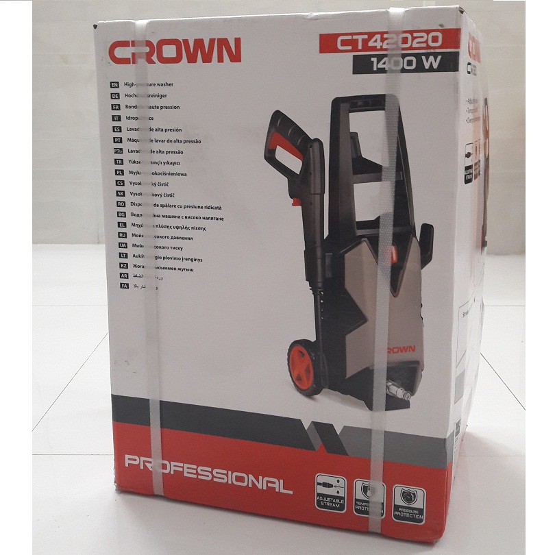 Crown CT42020 ,1400W Professional High Pressure Washer Car Washer Bike Washer Cleaner, Max 100bar, 5.5L/min Model: CT42020_img_5
