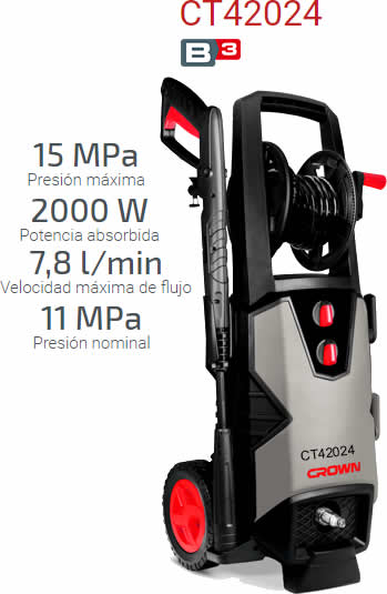 CROWN CT42024,2000W 150bar High Pressure Washer Car Washer Bike Washer Cleaner, 6.7L/min  Model: CT42024_img_5