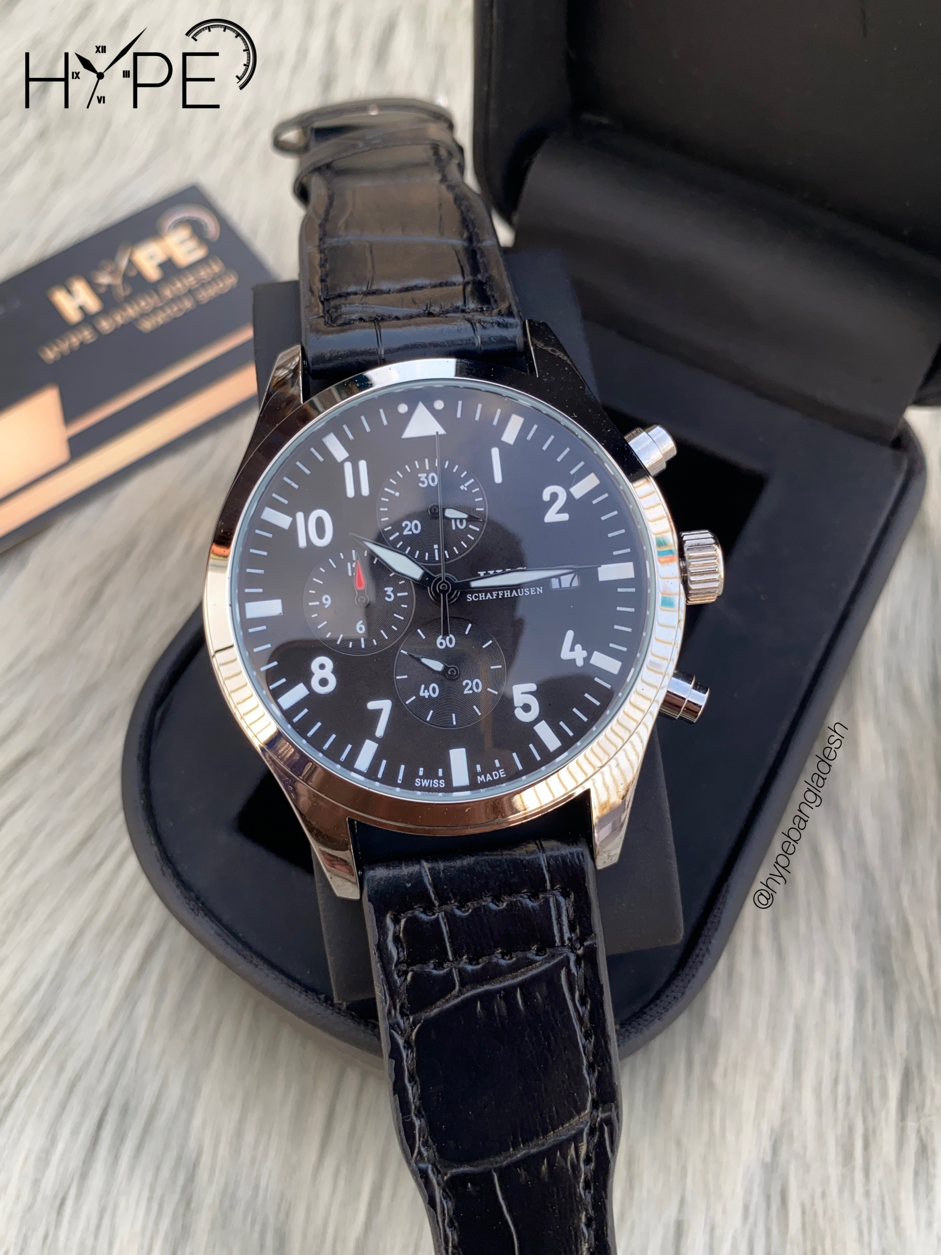 I W C  leather belt chronograph_img_0