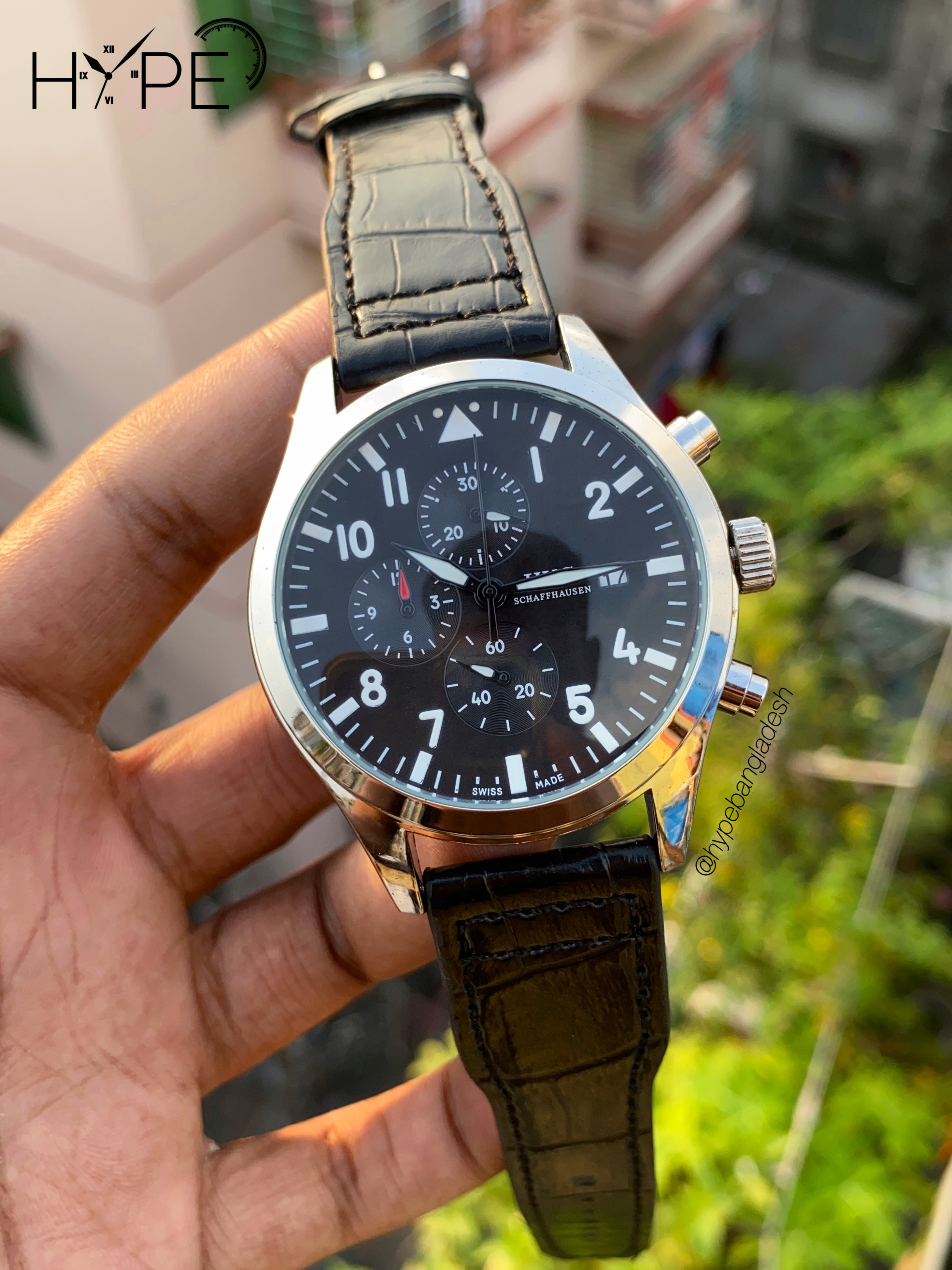 I W C  leather belt chronograph_img_1