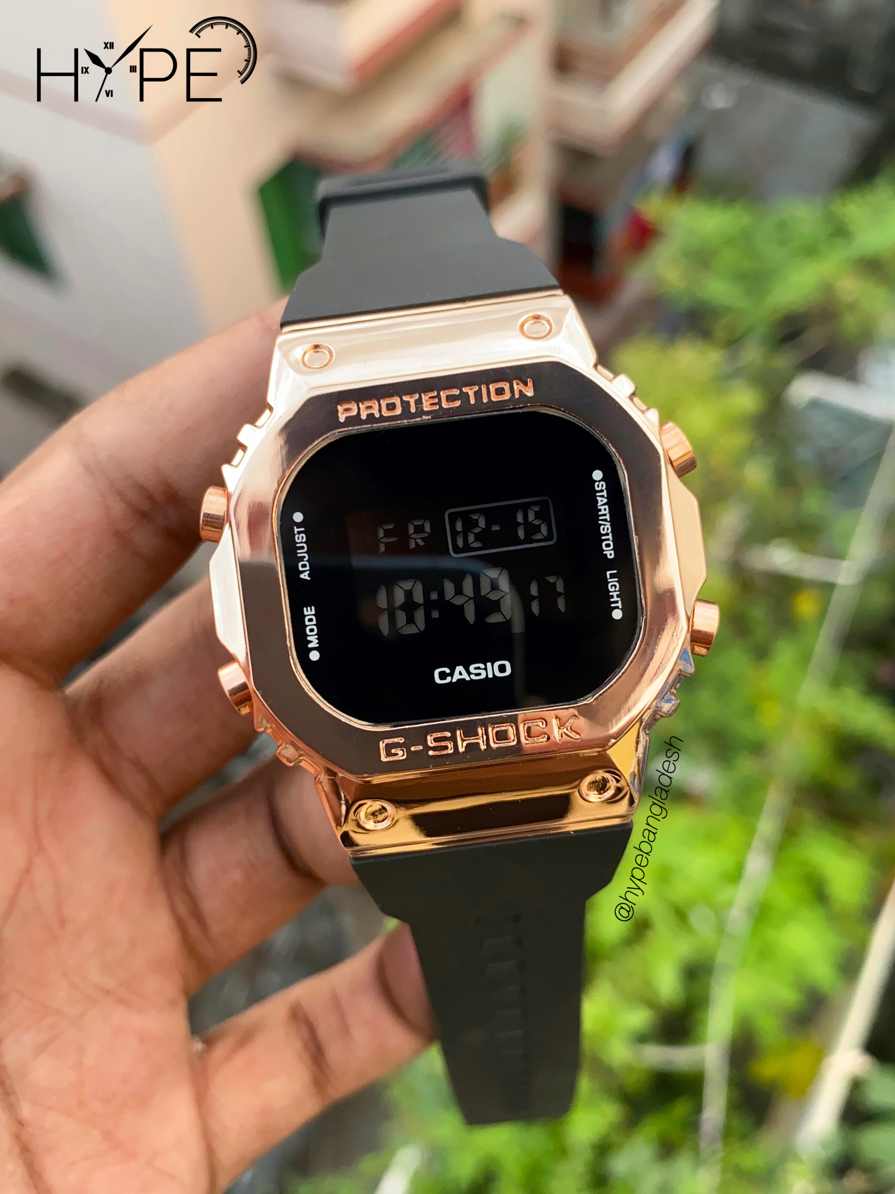 G-Shock digital square dial (Black-Rosegold)_img_0