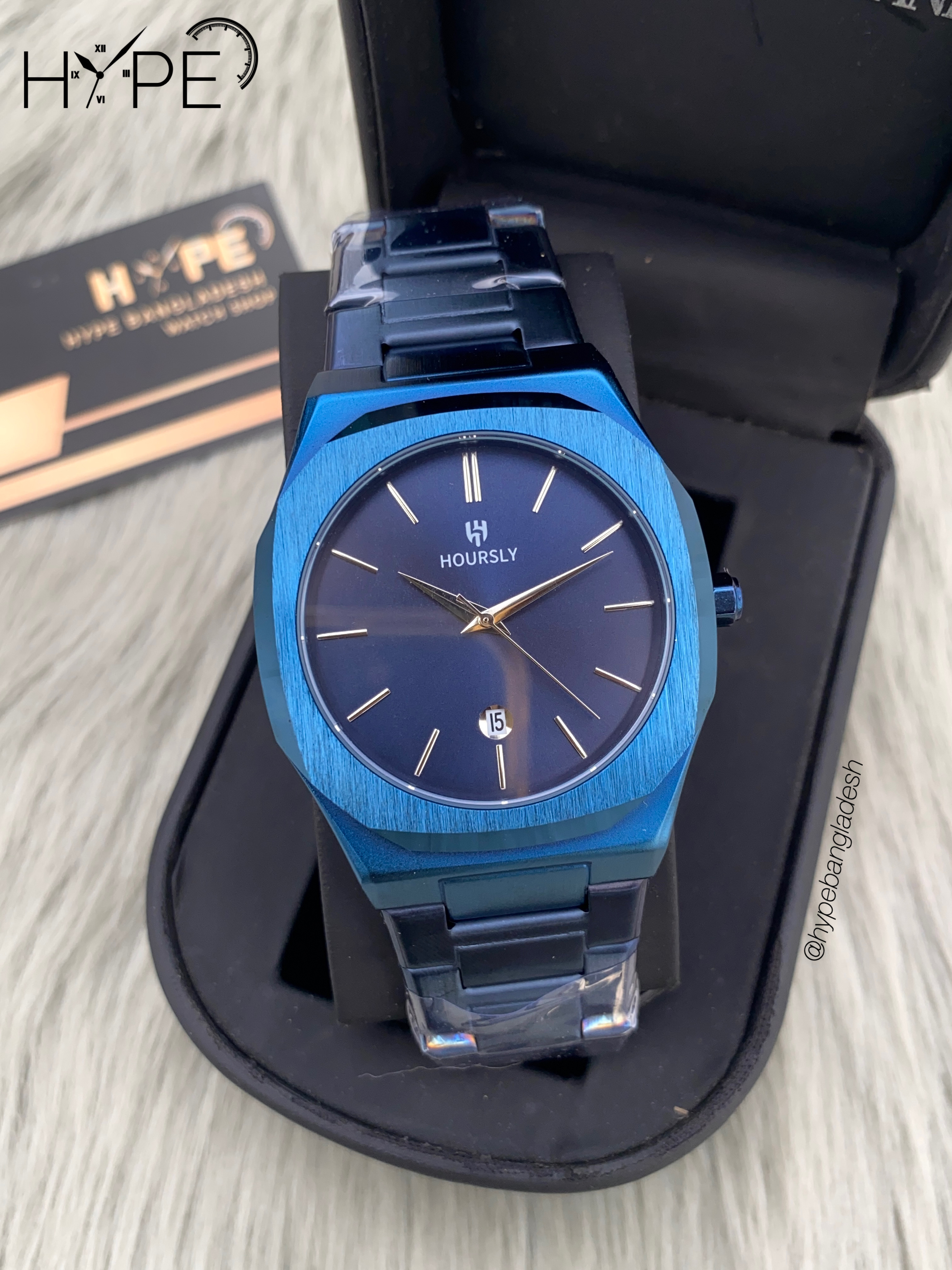 Hoursly stainless steel chain Quartz (Blue)_img_0