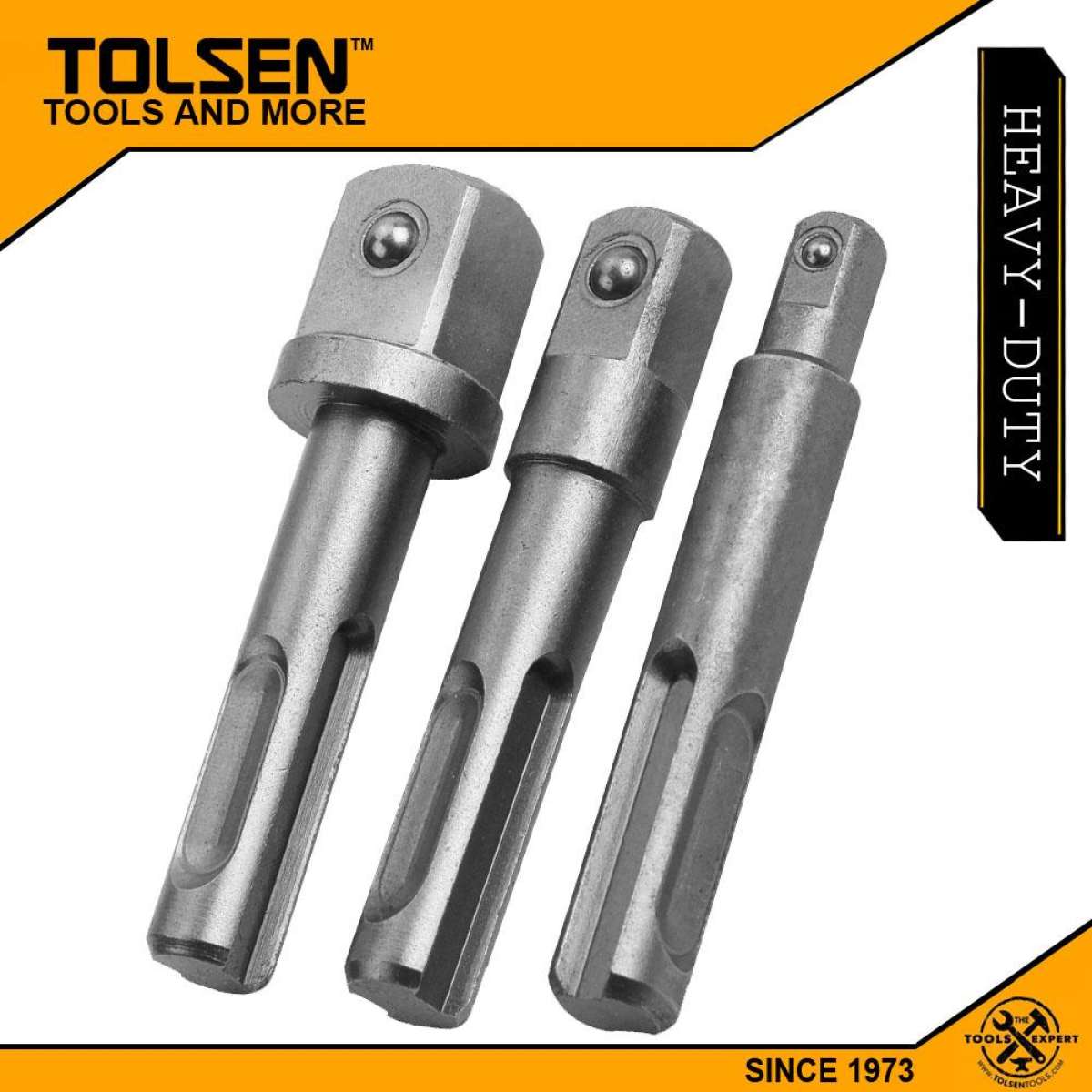 Tolsen 3Pcs SDS-PLUS Adaptor Set 10mm (1/4 , 3/8 , 1/2) Model: 77865_img_1