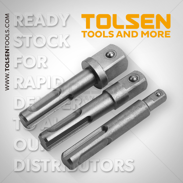 Tolsen 3Pcs SDS-PLUS Adaptor Set 10mm (1/4 , 3/8 , 1/2) Model: 77865_img_3