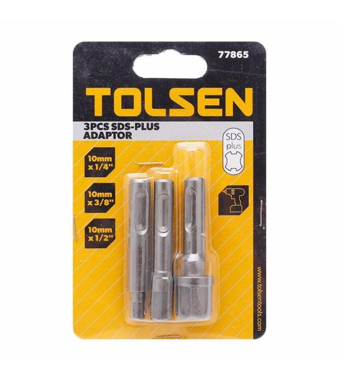 Tolsen 3Pcs SDS-PLUS Adaptor Set 10mm (1/4 , 3/8 , 1/2) Model: 77865_img_5