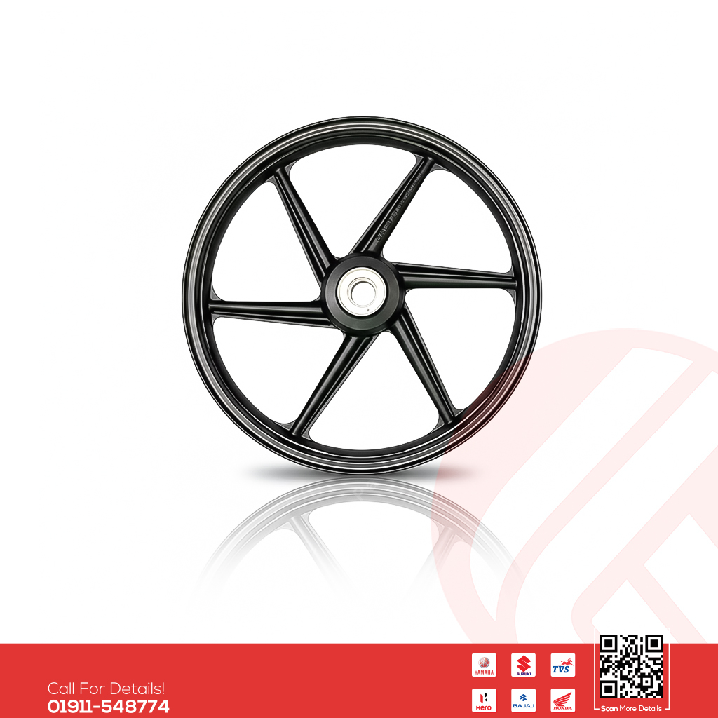 Alloy Rim (Rear) for Yamaha FZS V1, FZS V2 (Single Disk) Fazer V1, Fazer V2 bike._img_0