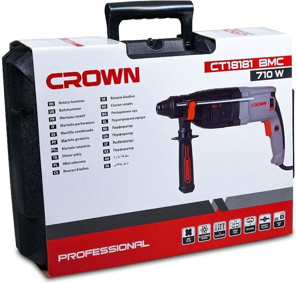 Crown CT18181 710W Rotary Hammer SDS-plus 24mm Model: CT18181_img_2