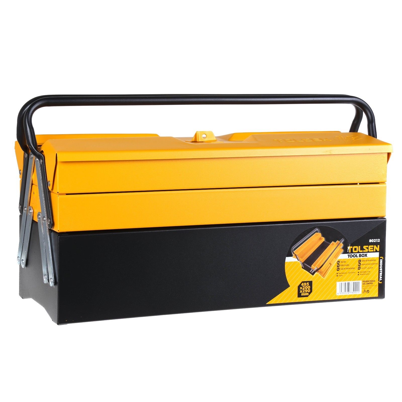 TOLSEN 80212 3 Layer Heavy Duty Steel Tool Box (495x200x290mm) Model: 80212_img_5