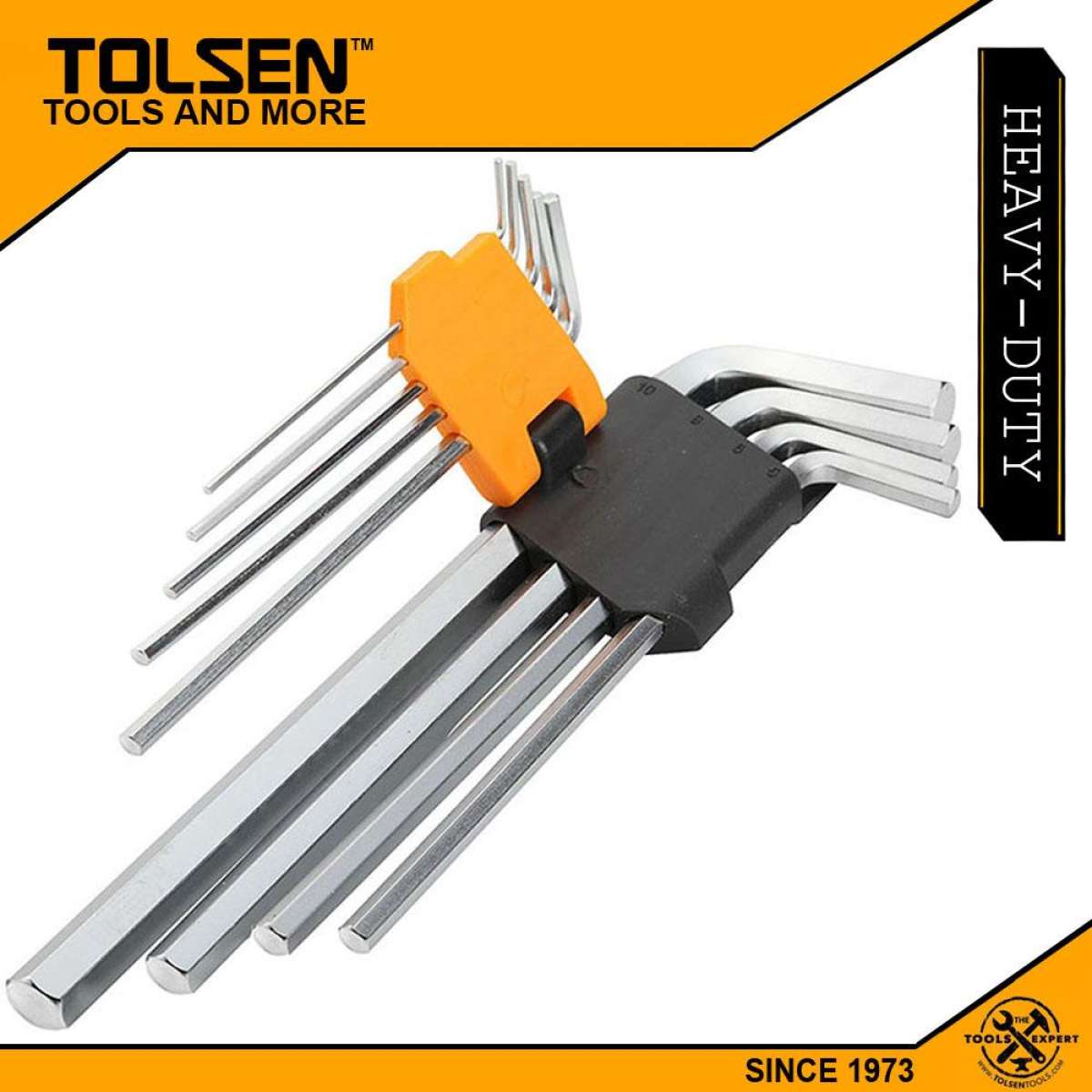 TOLSEN 9pcs Extra-Long Arm Hex Key Set Model 20049_img_1