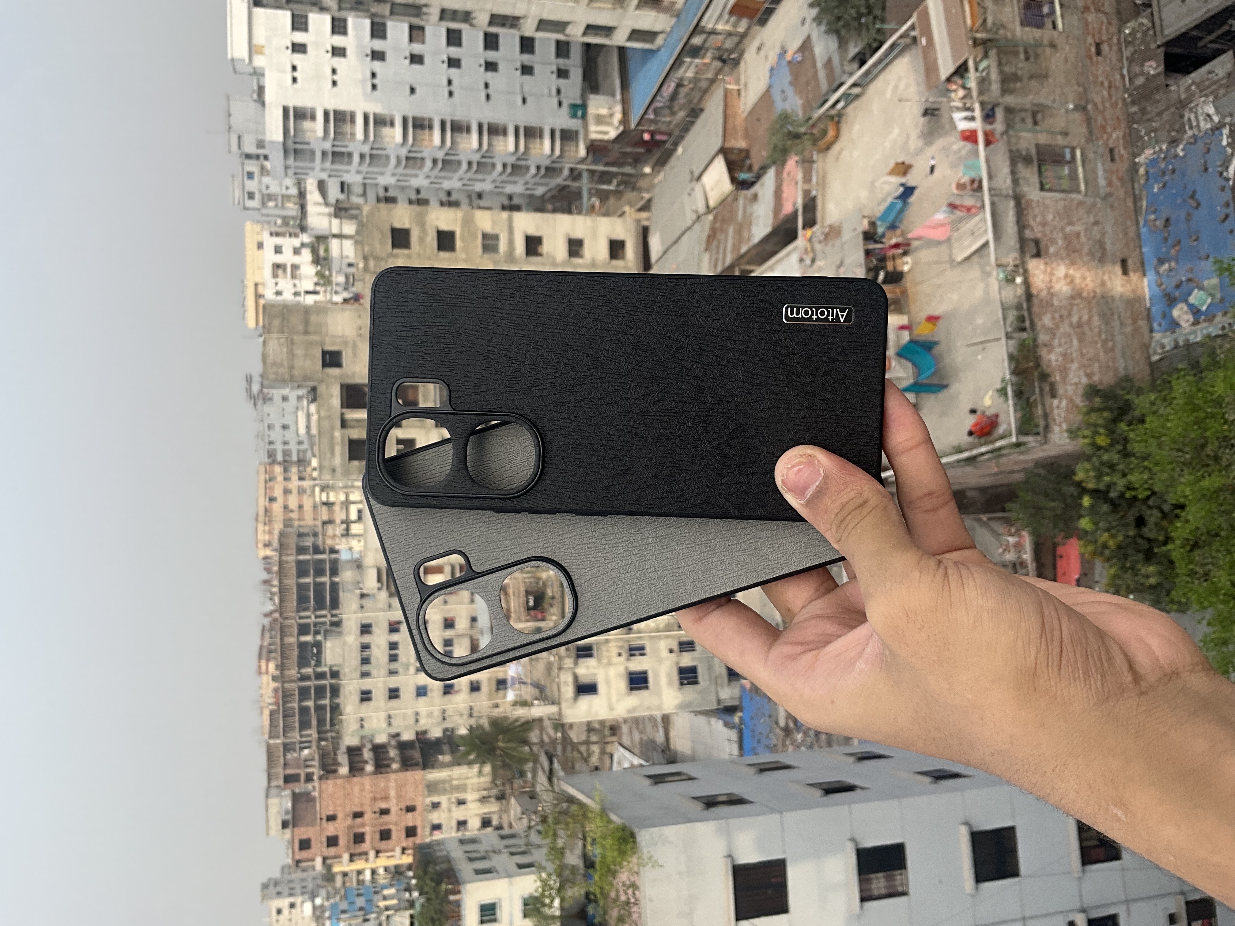 IQOO Neo9 Bark grain anti-fall protective cover_img_0