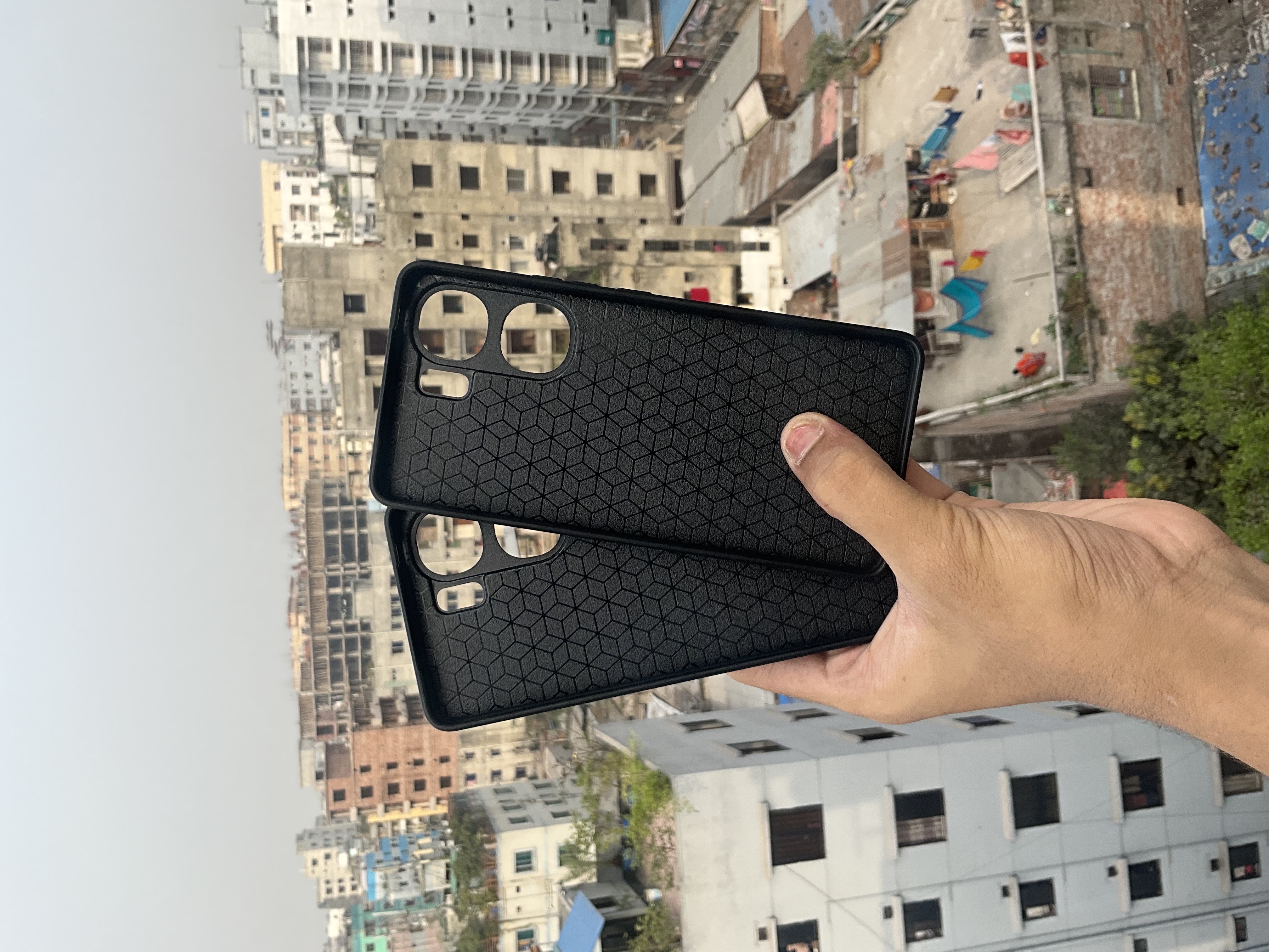 IQOO Neo9 Bark grain anti-fall protective cover_img_1