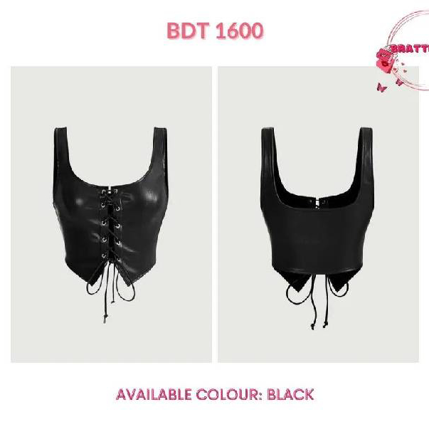 Black Leather Corset