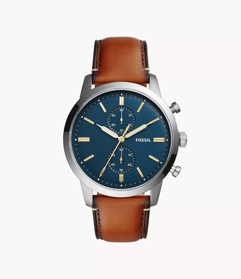 Townsman 44mm Chronograph Luggage Leather Watch